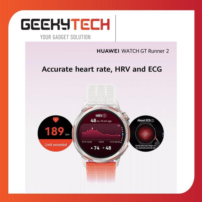 Huawei Watch GT Runner 2 Smartwatch Slim with Titanium - Garansi RESMI Huawei