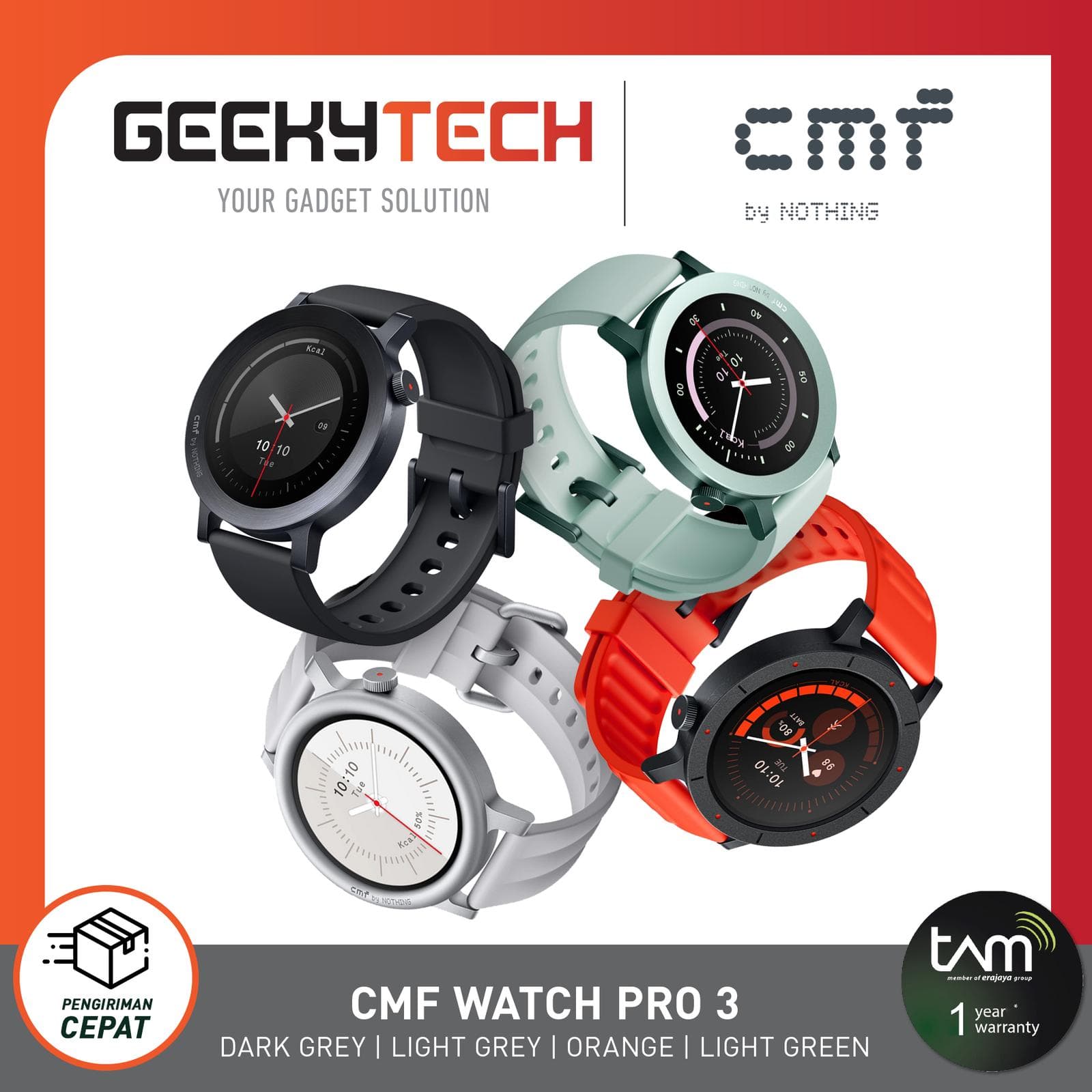 Nothing CMF Watch Pro 3 - Garansi Resmi TAM
